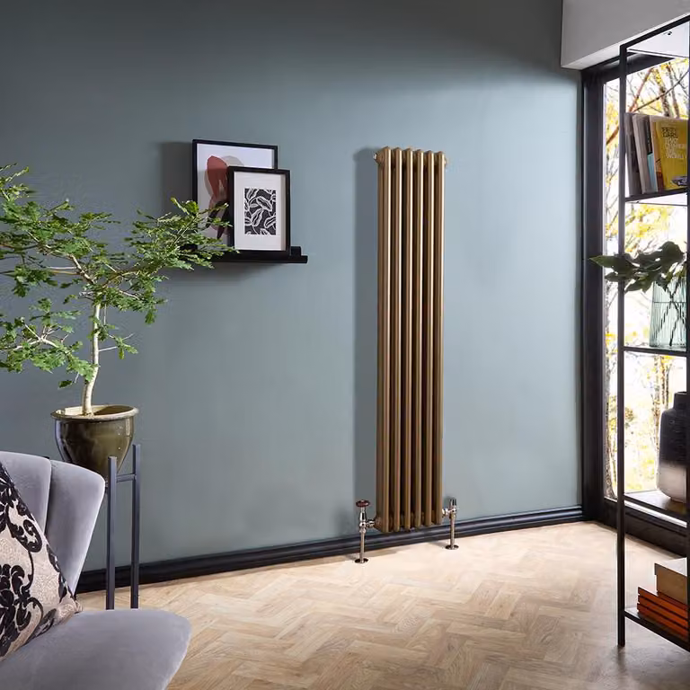 Radiatore Tradizionale Verticale a Doppia Colonna - Bronzo Metallizzato - 1500mm x 290mm - Regent by Hudson Reed