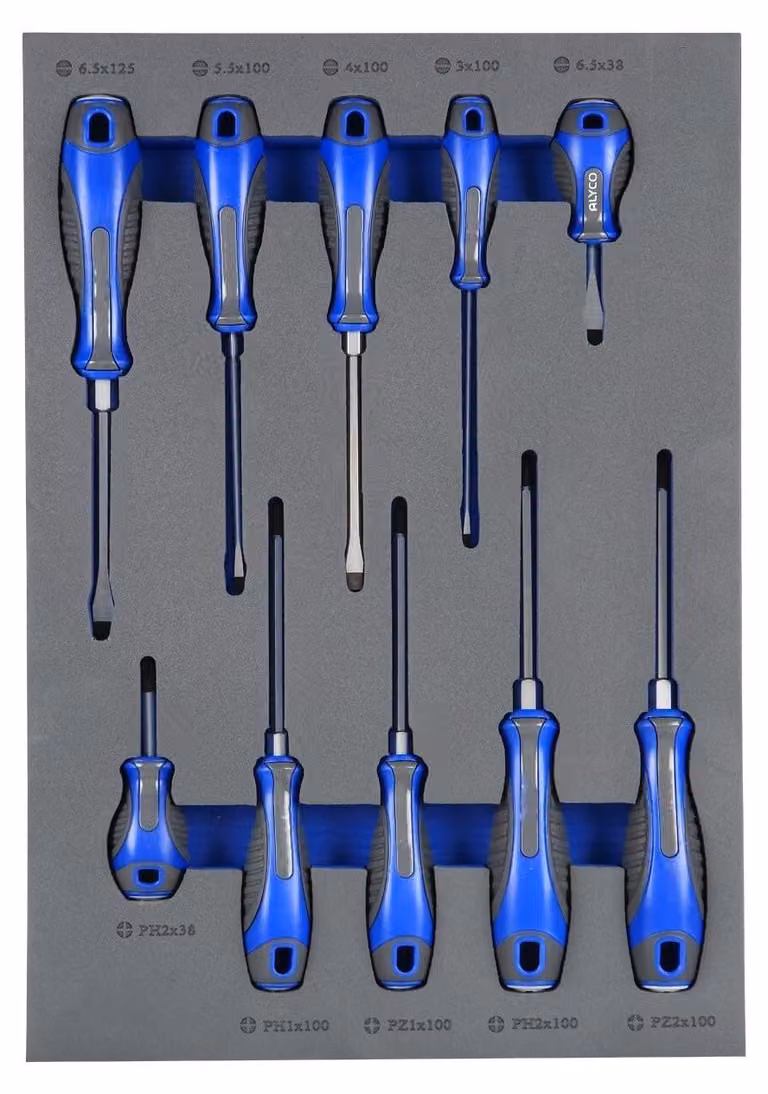 Pannello in schiuma di dimensioni 280 x 40 cm, ideale per l'organizzazione di utensili, come cacciaviti