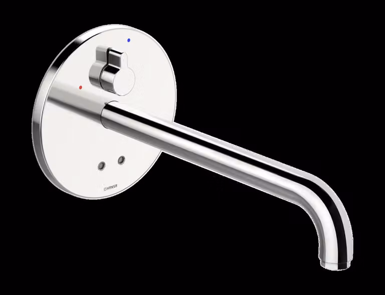 HANSA HANSAELECTRA Mitigeur de lavabo, Bluetooth, sans contact, saillie 310 mm, température réglable, 81812129, 81812129