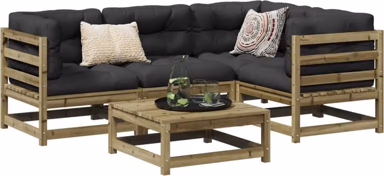 Maison Exclusive - Set da giardino da 5 pezzi in legno di pino trattato