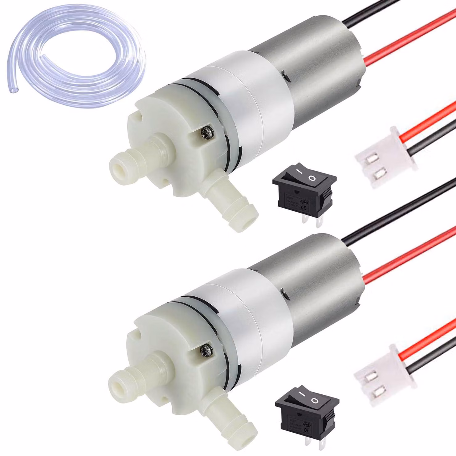 Set di 2 pompe sommergibili a membrana, 12 V, autoaspiranti, portata di 850 ml/min