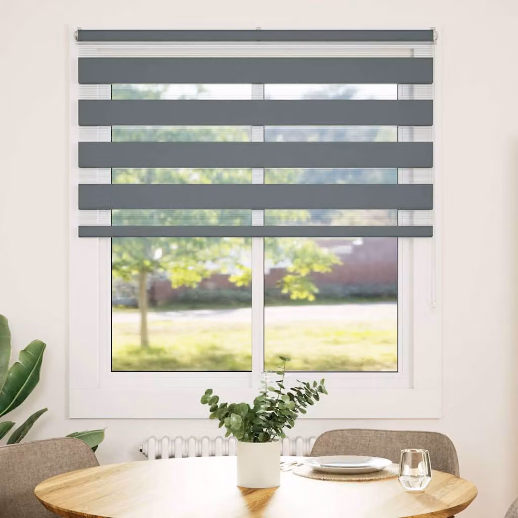 vidaXL Tenda a Rullo Zebra Larghezza Tessuto 130,9 cm Poliestere