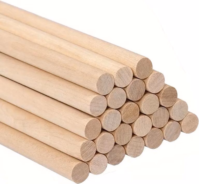 Set di 24 bastoncini di legno lunghi per lavori manuali (1x80 cm)