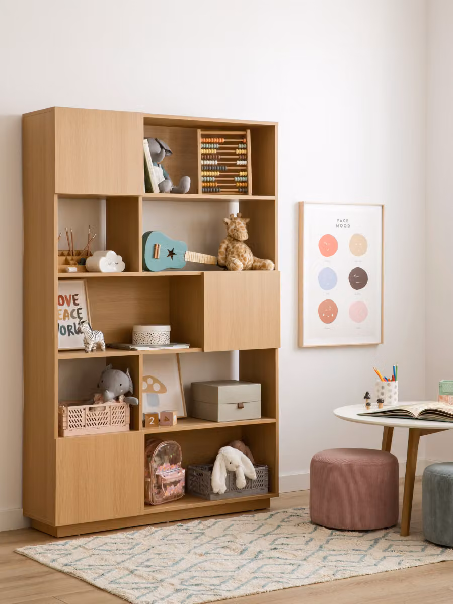 Scaffale per bambini Borna Kenay Home in legno marrone e beige – 2