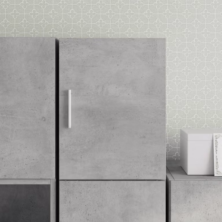 Mobile a parete vidaXL in legno e MDF Grigio Cemento con ante a battente L 30 cm x P 42,5 cm x H 40 cm