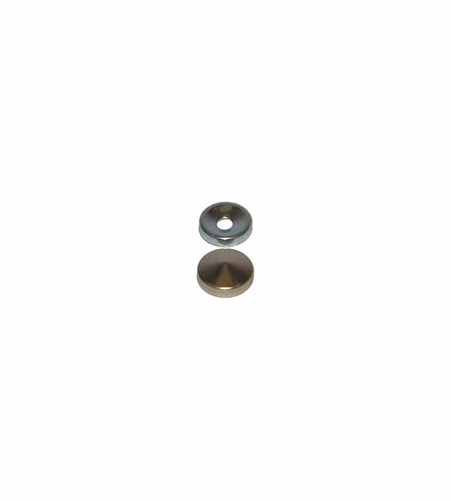 Masidef Borchie Coprivite Coniche D.12 mm - Ottone Lucido - 12 Pz