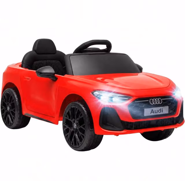 AIYAPLAY Macchina Elettrica per Bambini 12V Audi A5L con Telecomando, Batteria al Litio, 2 Motori, Telecomando, Rosso   Aosom Italy