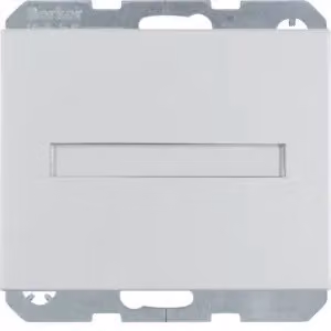Berker 47527203 Presa SCHUKO con coperchio ribaltabile e campo di etichettatura in alluminio Berker K.5