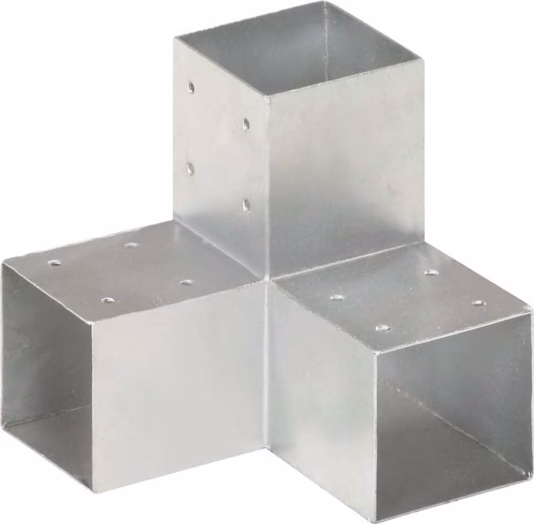 Connettori per Pali a Forma di Y 4 pz Metallo Zincato 91x91 mm