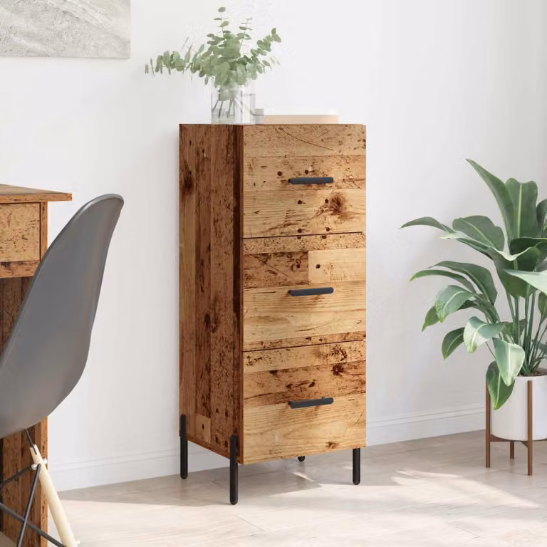 Credenza moderna vidaXL in legno ingegnerizzato color marrone, L/P/H: 34 x 34,5 x 90 cm