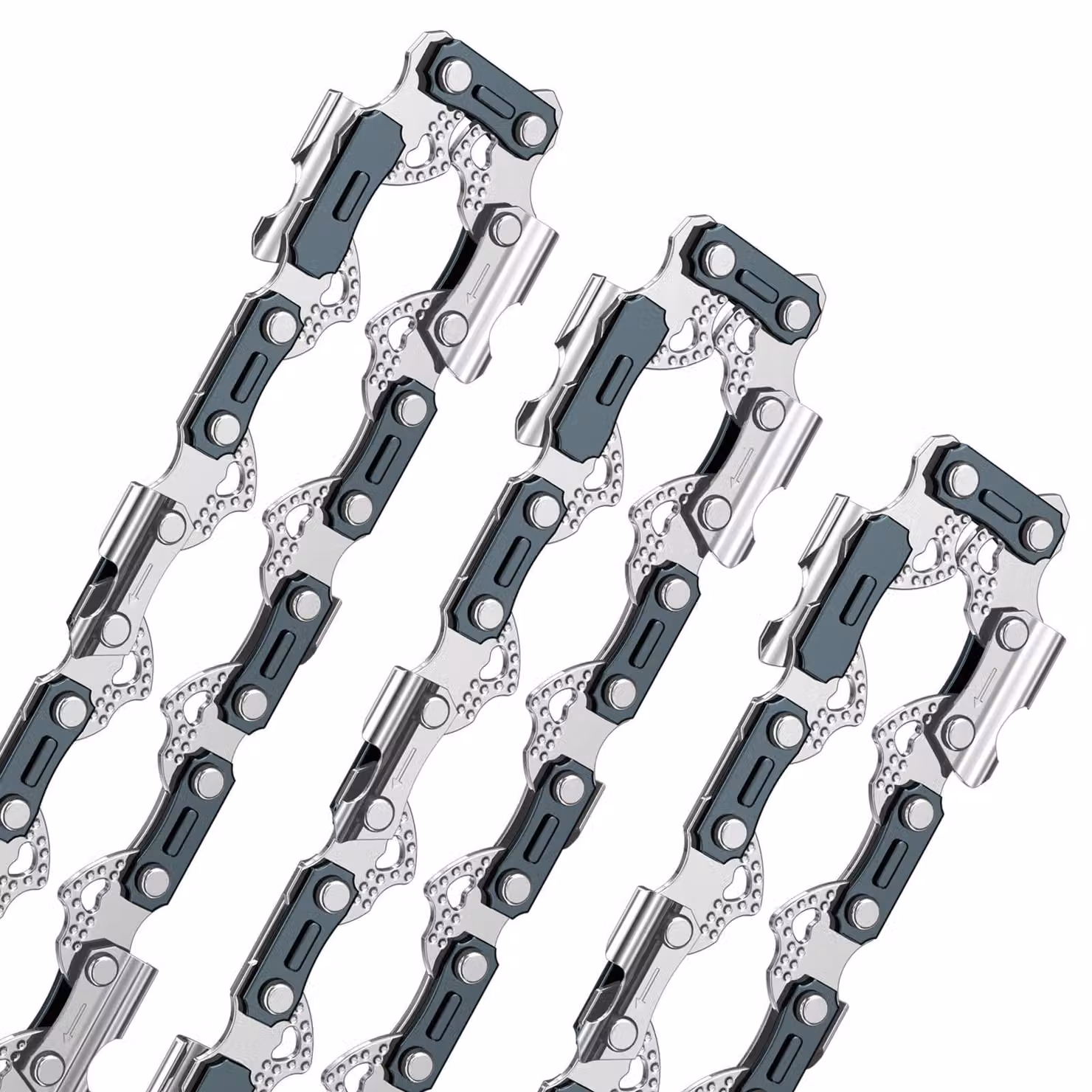 Catena per motosega 16 pollici - 57 maglie di trasmissione 1,3 mm - Set da 3