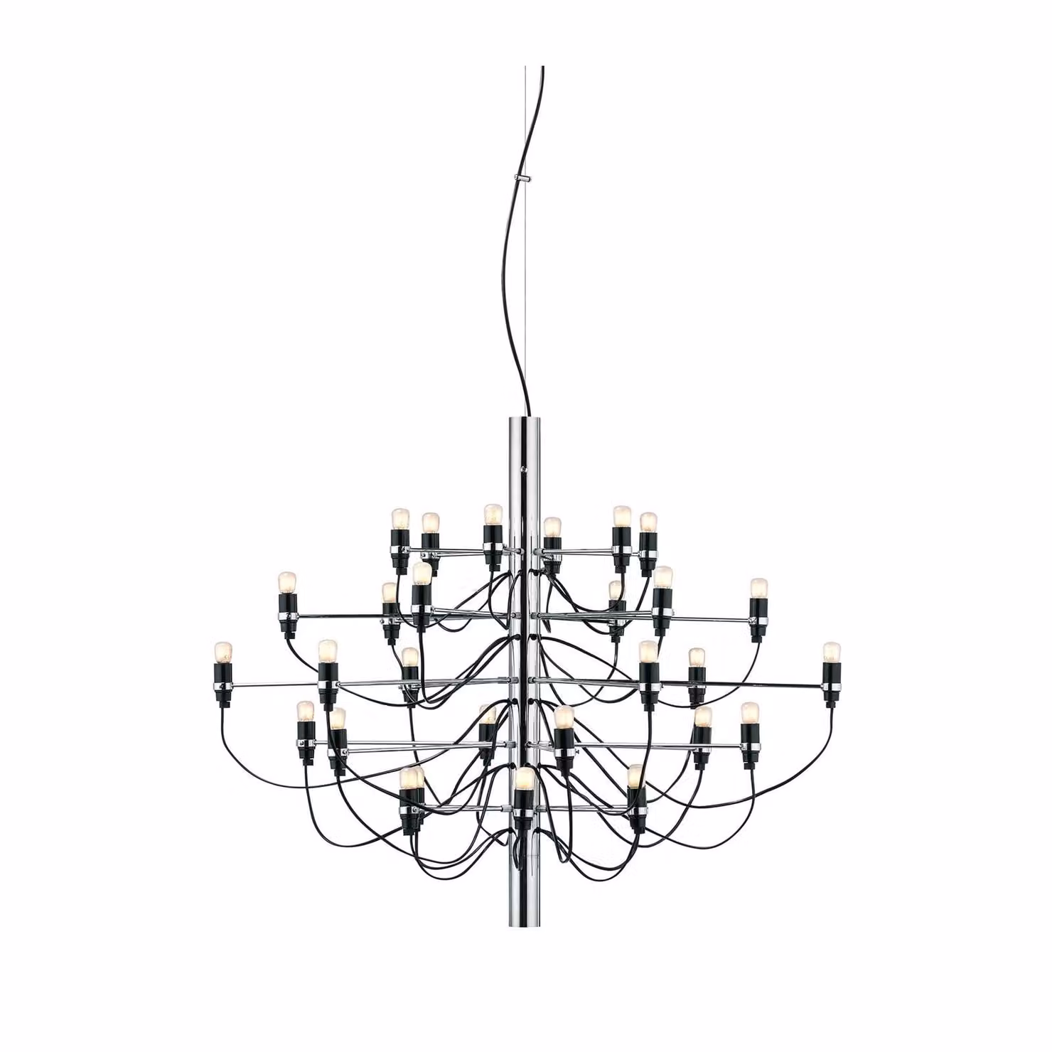 Flos - 2097/30 (frosted bulbs) - Lampada a sospensione - Cromo