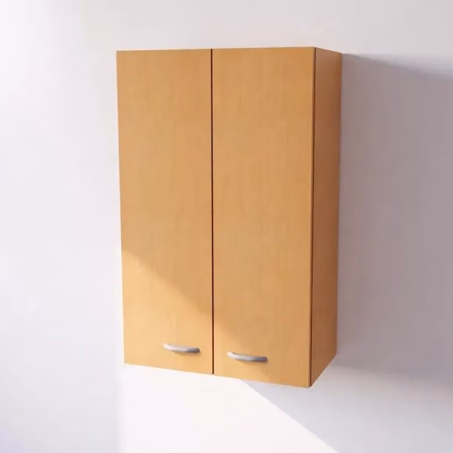 Pensile da cucina Calandrelli con 2 ante in legno faggio beige, H 90 cm x L 60 cm x P 33 cm