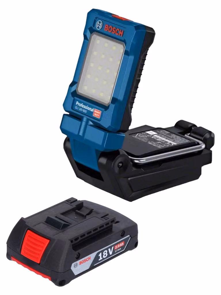 Bosch GLI 18V-800 Lampada professionale a batteria 18 V 800 lm + 1x batteria ricaricabile 2,0 Ah - senza caricabatterie
