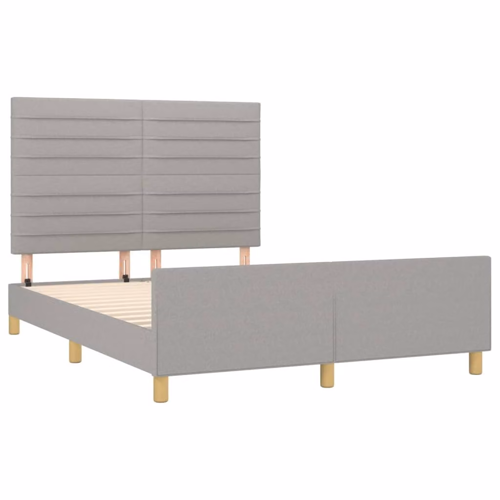 Giroletto senza Materasso Grigio Chiaro 140x190 cm Tessuto