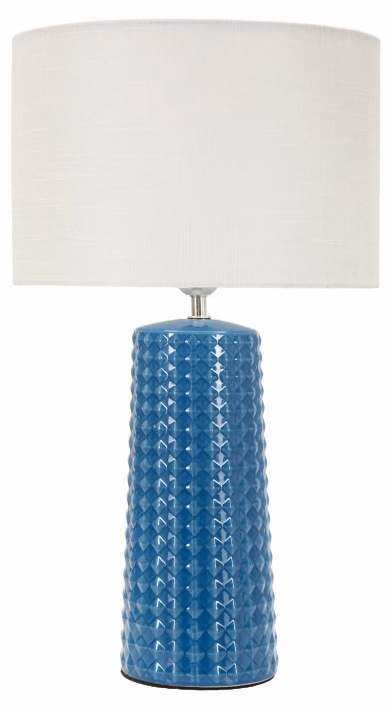 Mauro Ferretti Lampada da tavolo Gliss Blu, Ø30x52 cm