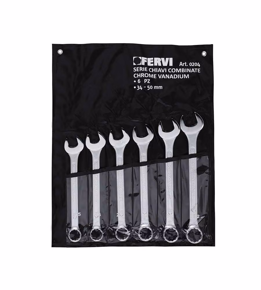 Fervi Chiavi Cromate 34-50 mm Set 6 Pezzi Strumenti Professionali