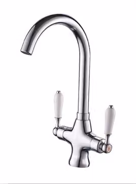 Rubinetto da cucina retrò in ottone nero argento cromo METIS LAUFERI