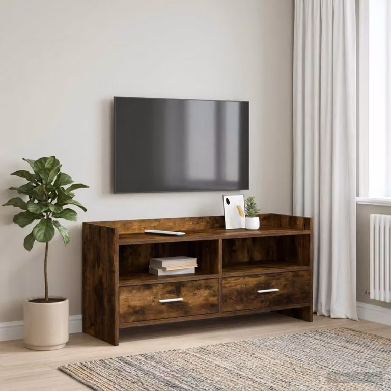 Mobile TV vidaXL in Rovere Fumo, L 100 x P 33 x H 47 cm