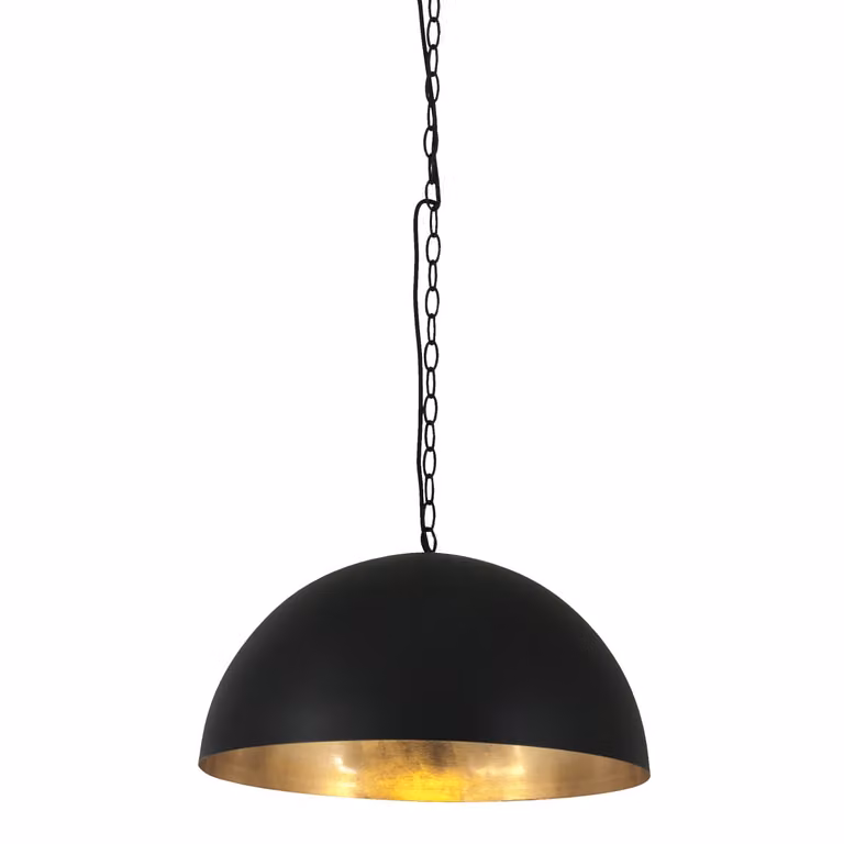 Lampada a sospensione - nero - Semicirkel - plastica metallo - Ø 50cm - E27 - 2555ZW - Steinhauer