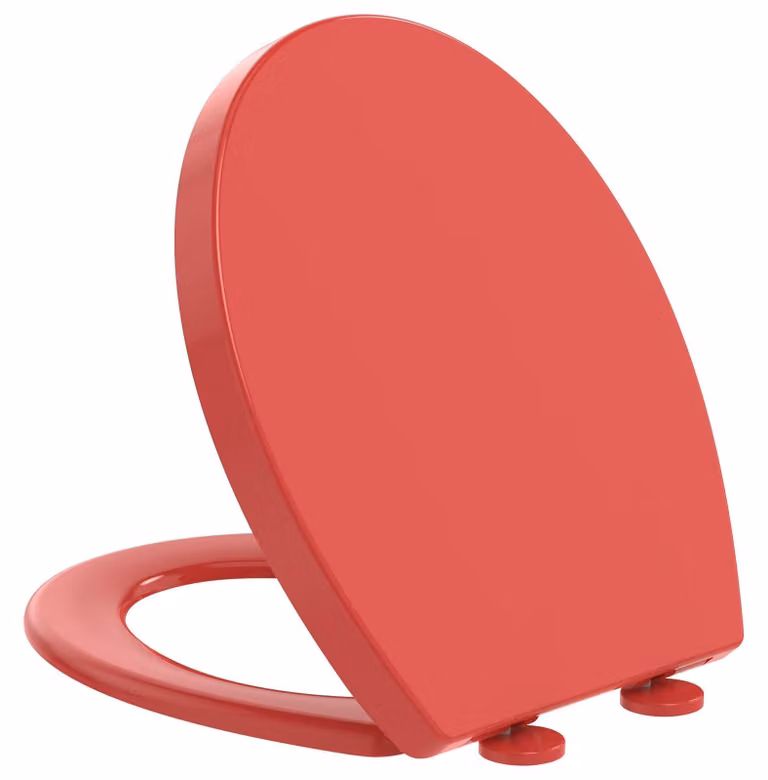 Copertura per WC con sistema di chiusura ammortizzata, colore rosso