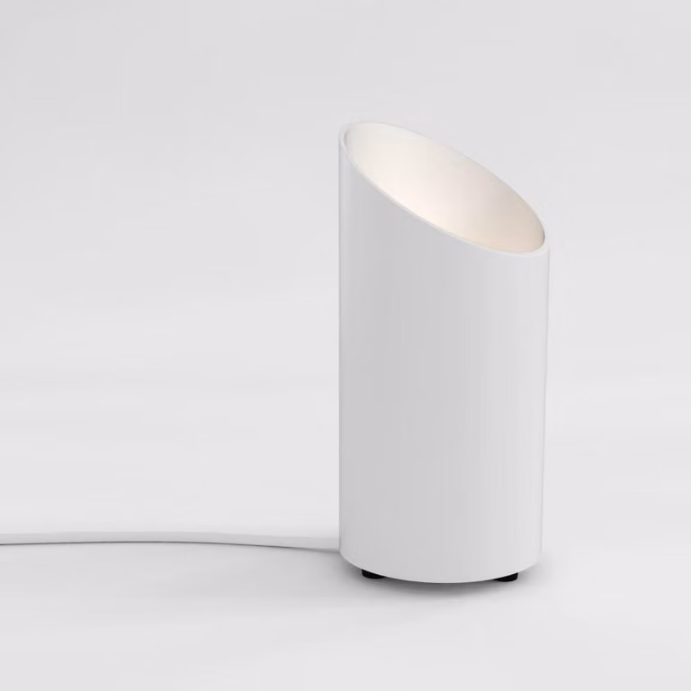 Lampada da tavolo decorativa Cut, variante: 6 W, bianco opaco
