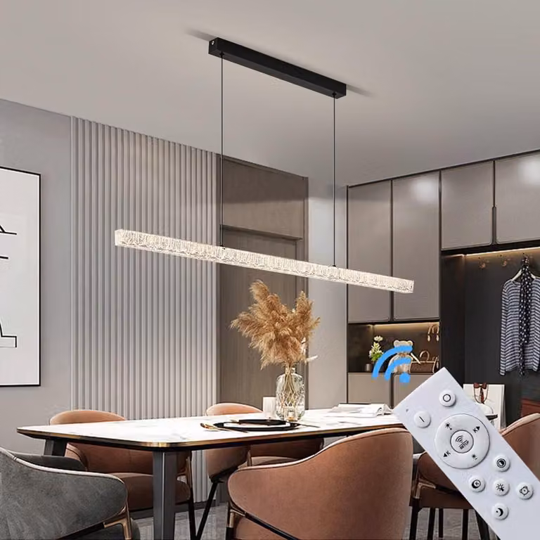 Pannello LED dimmerabile con telecomando, regolazione continua della temperatura di colore da 3000 a 7000 K, a basso consumo energetico e di lunga durata, design moderno disponibile in nero o bianco, ideale per soggiorno, camera da letto e cucina (252-BL)