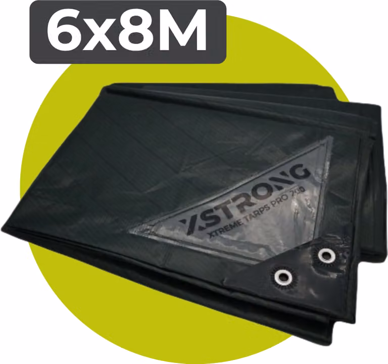 Telone Xstrong Pro 200 6x8 verde impermeabile super resistente con occhielli