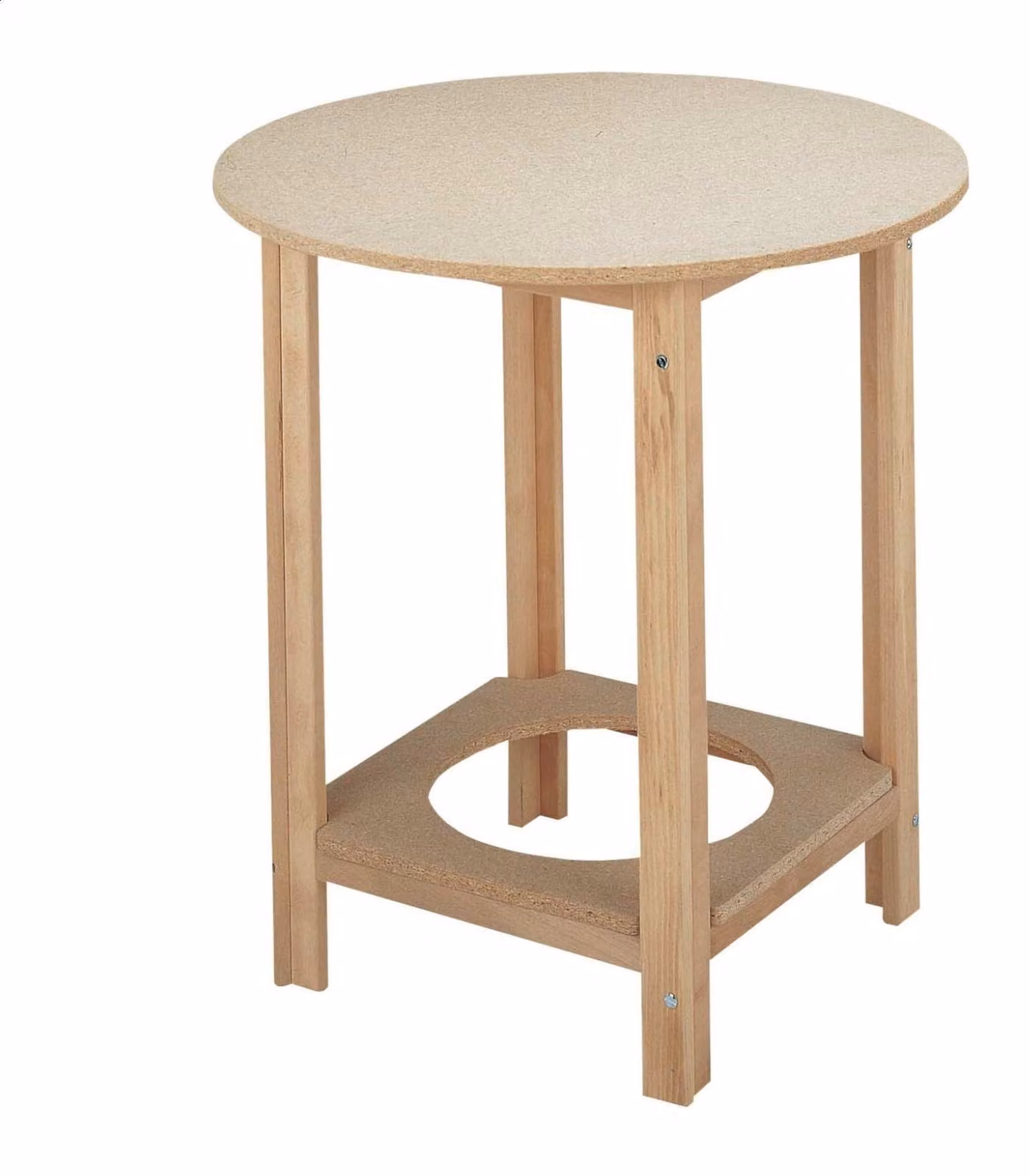 Tavolo rotondo in legno di faggio, 60 x 75 cm