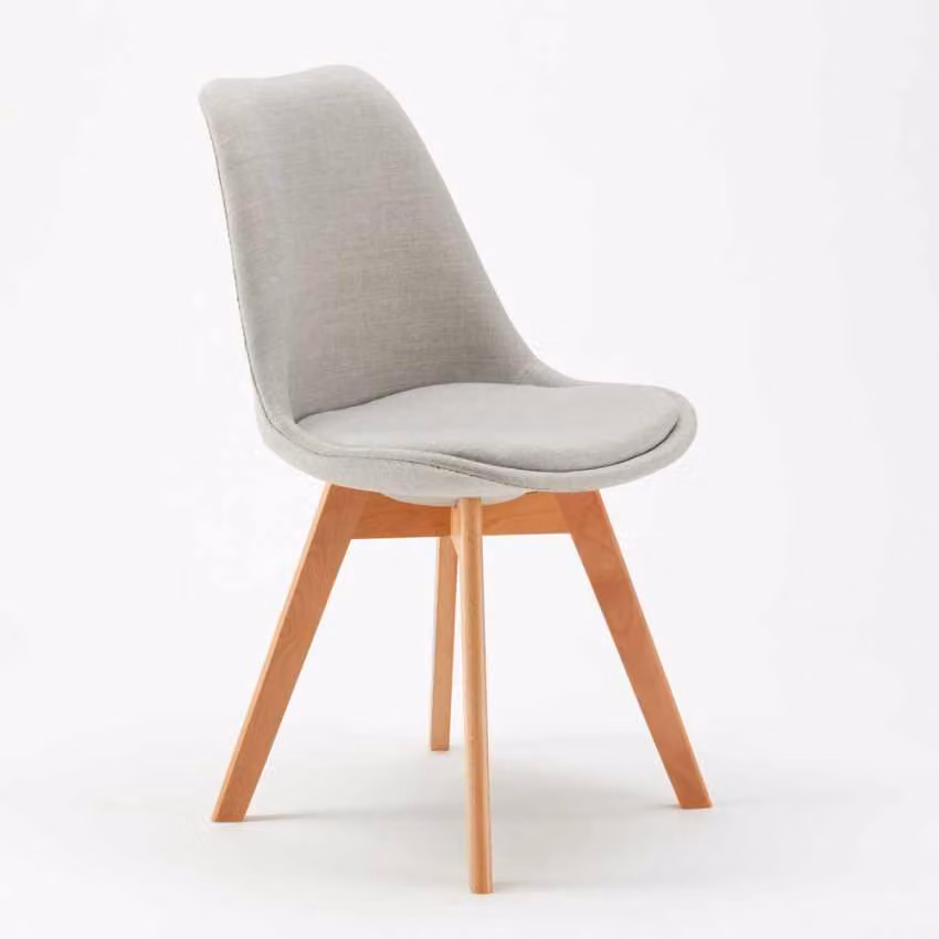 sedia imbottita sedia da cucina sedia bistrot sedia da pranzo sedia scandinava calice nordica plus - grigio