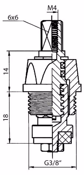 Tappo superiore in Vetroceramica Aqualine da 1/2"