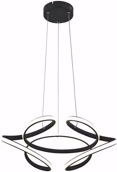 Lampada a sospensione LED Narida Reality Leuchten nera, moderna e regolabile in altezza