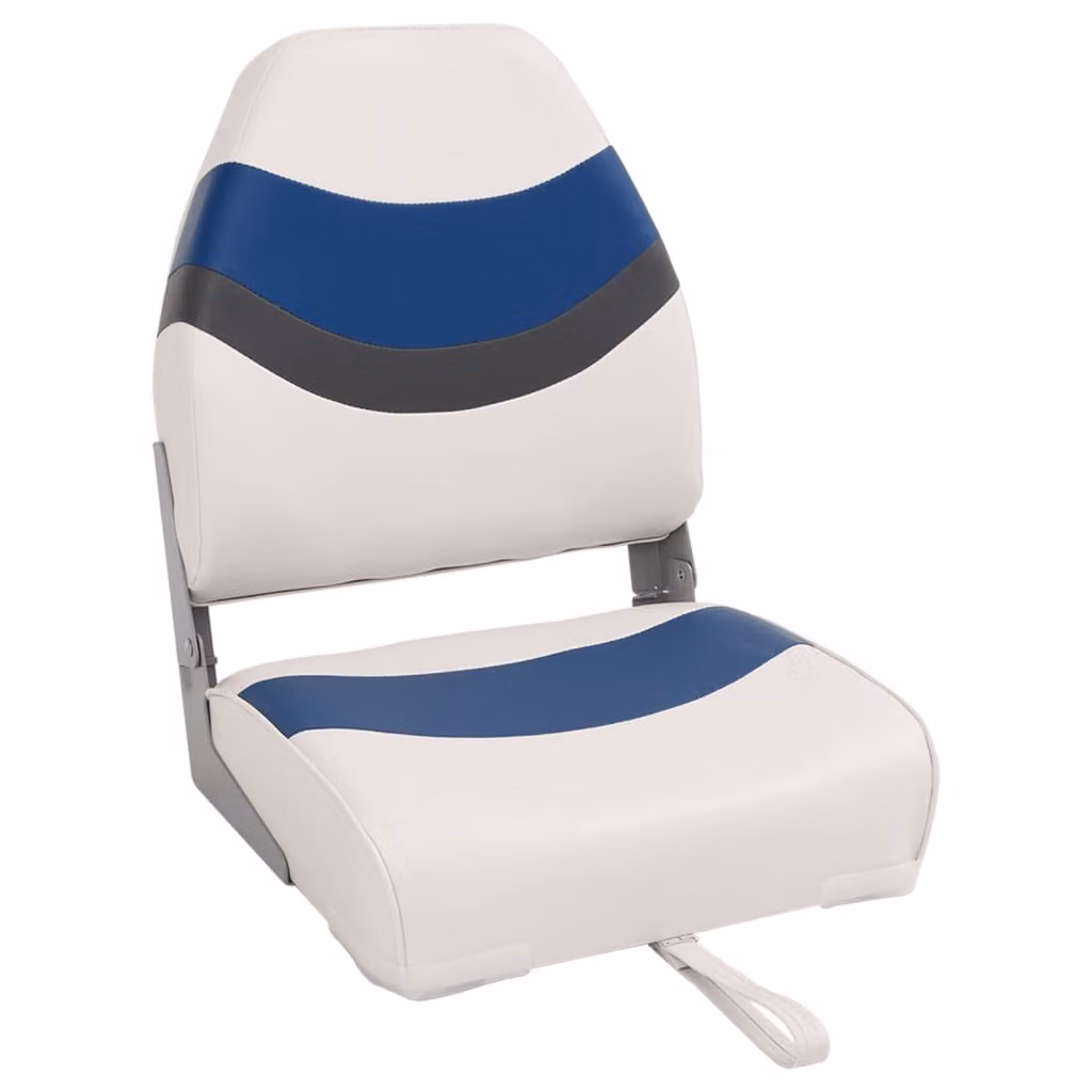 Sedile per Barca con Schienale Alto Pieghevole 44x38x55 cm