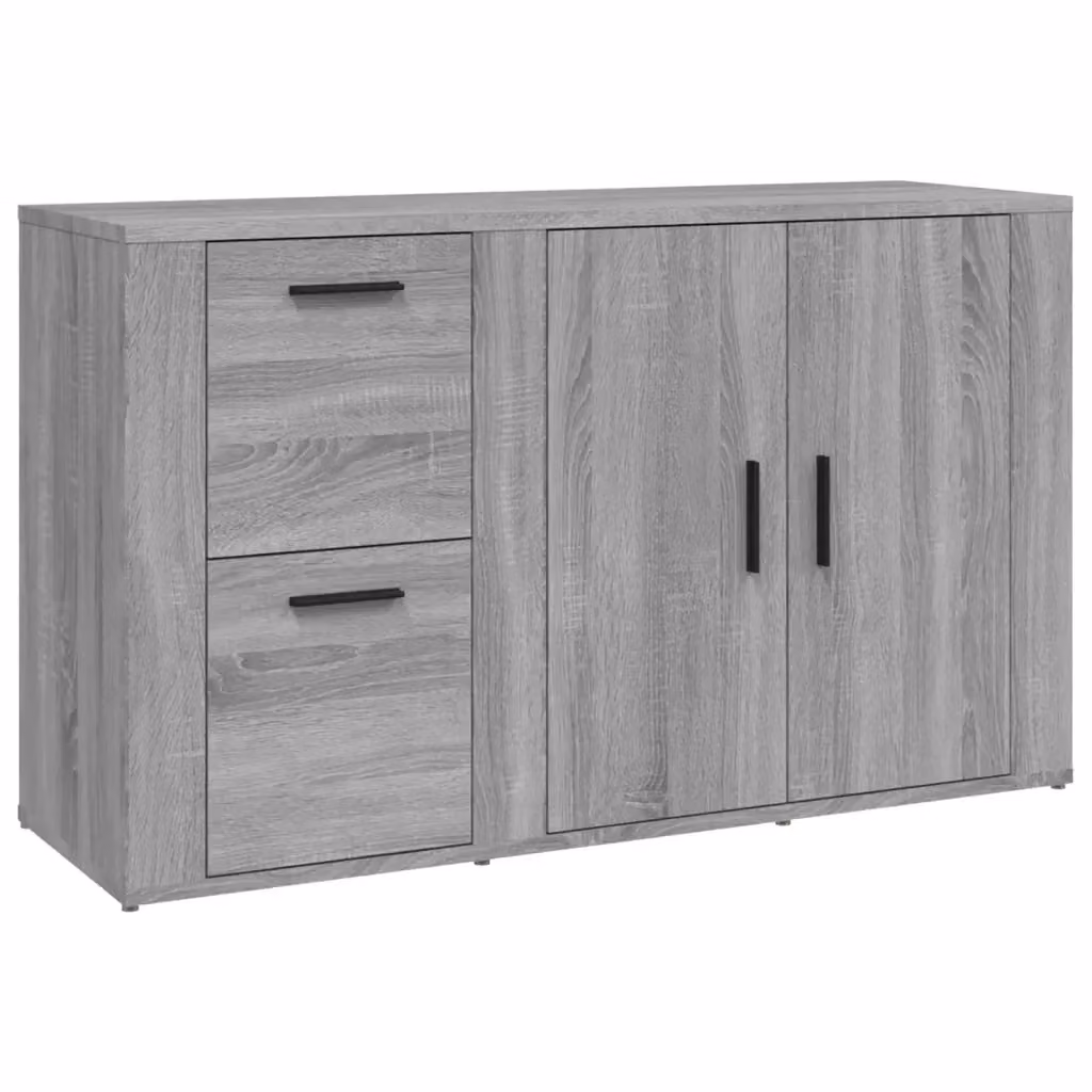 Credenza in legno multistrato MERCATOXL Grigio, L 100 cm x P 33 cm x H 59,5 cm – 2