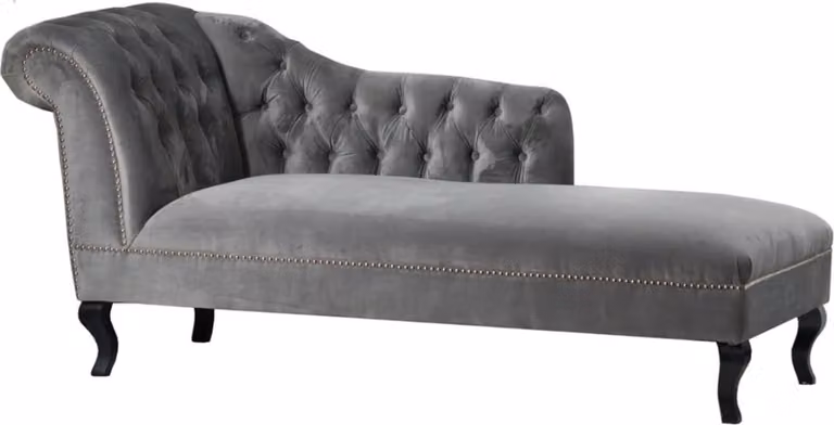 Chaiselongue Kreative Möbel Stoff Wohnzimmer Modern Design Sofa GrauTextil