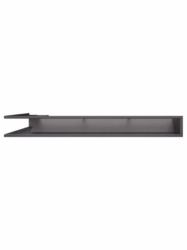 Griglia di ventilazione angolare per camino Loft Angle destra Outinfire in acciaio colore grafite L/P/H: 80 x 45 x 9,5 cm – 2