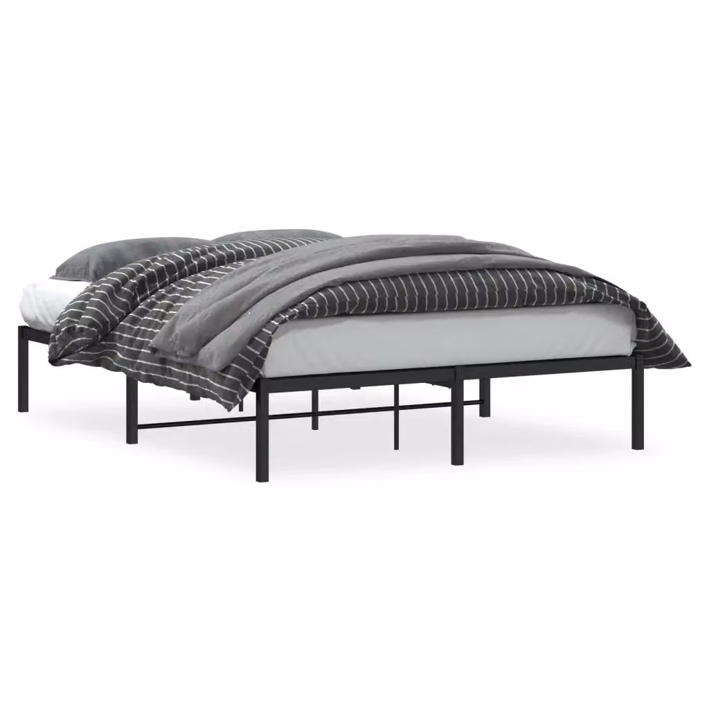 Giroletto in metallo nero vidaXL L/P: 140 x 190 cm – 2