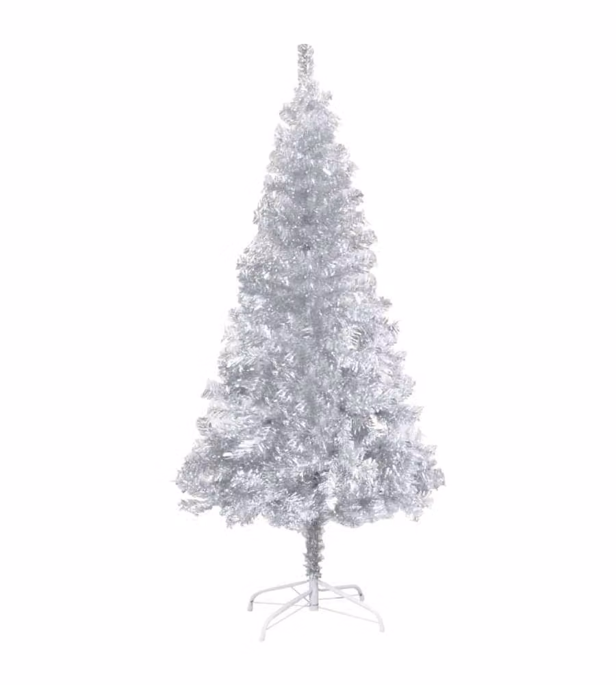 Albero di Natale Artificiale con Supporto Argento 120 cm PET