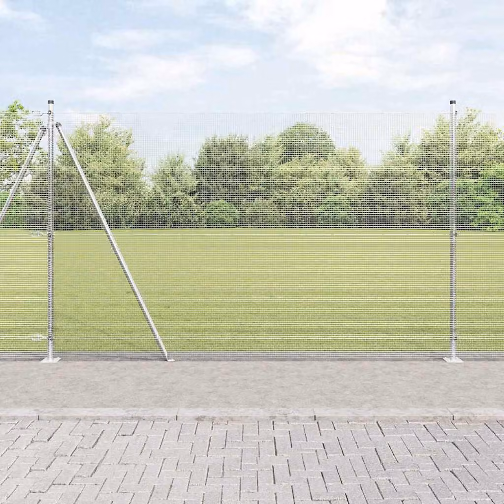 Maison Exclusive - Palo della recinzione Argento 25 x 1,5 m (12 x 12 mm mesh)