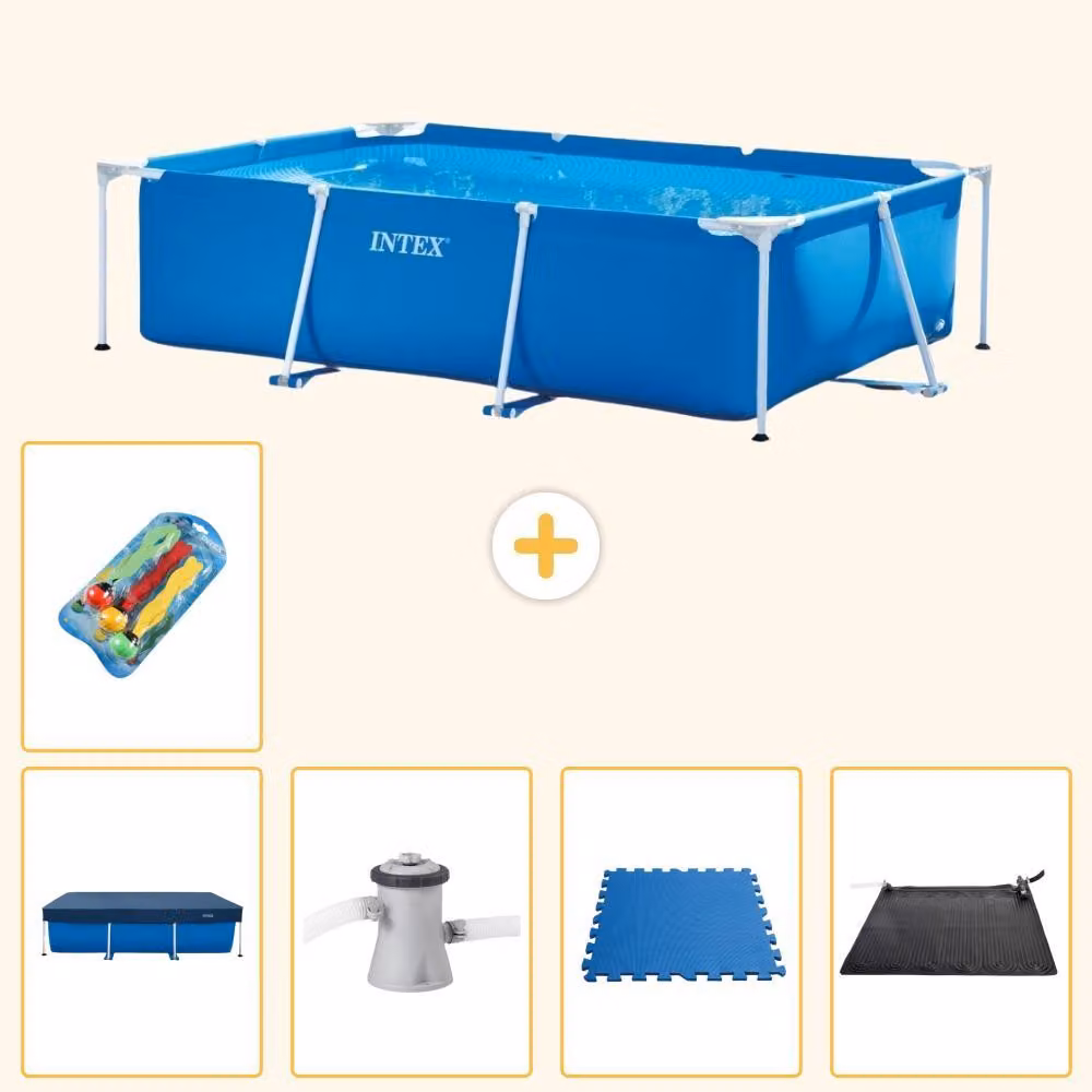 Piscina fuori terra rettangolare - 260x160x65 cm - composta da 6 elementi