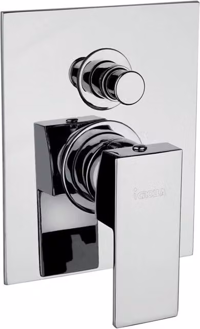 Miscelatore doccia a incasso monocomando I Crolla Rubinetterie Manhattan in ottone cromato argento