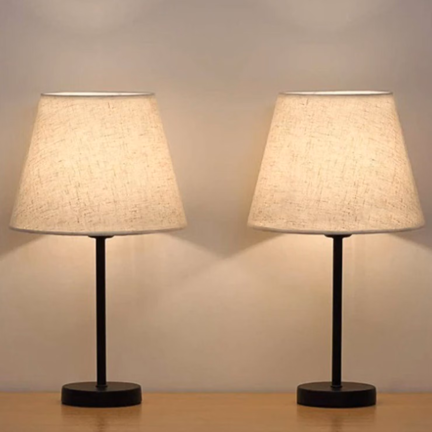 Opviq, AYD - 2570, lampade da tavolo, color crema, PVC, 22 x 22 x 36 cm