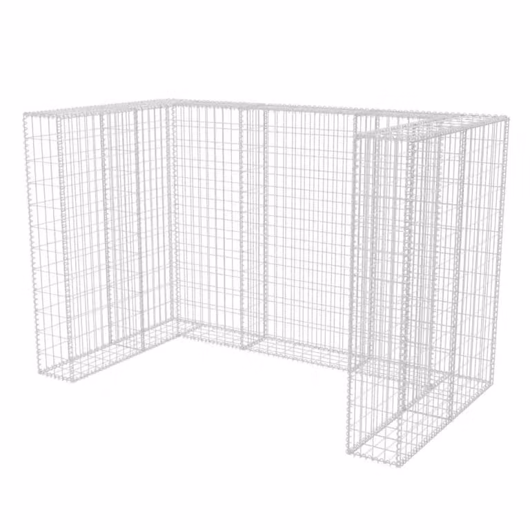 Gabbione in Rete in Acciaio per 2 Cassonetti 180x100x120 cm