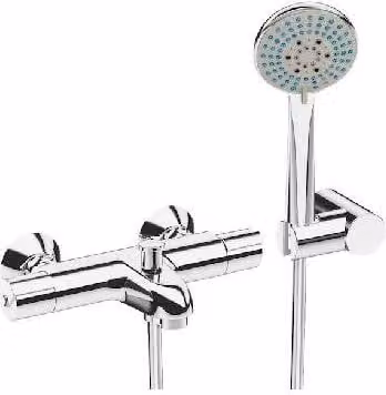 Jika Deep - Miscelatore termostatico per vasca con accessori, 3 getti, cromo H3231U70042711