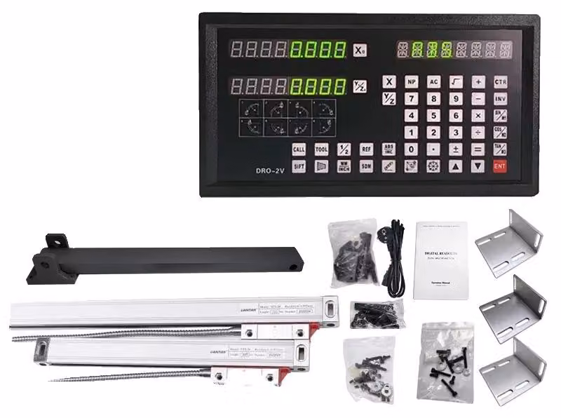 Display digitale, alta precisione, ampia compatibilità, set DRO-2V da 5 micron