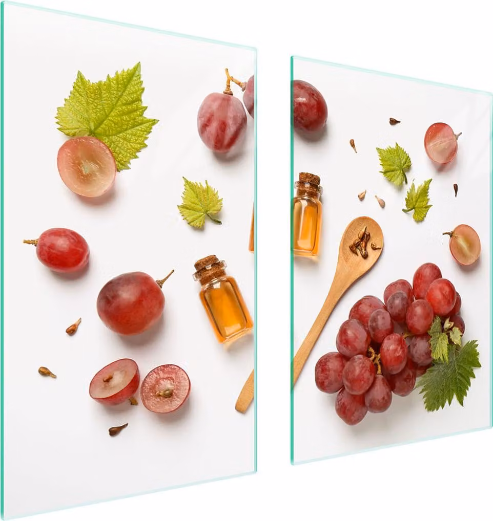 Piano di lavoro in vetro per cucina 65x52 frutta