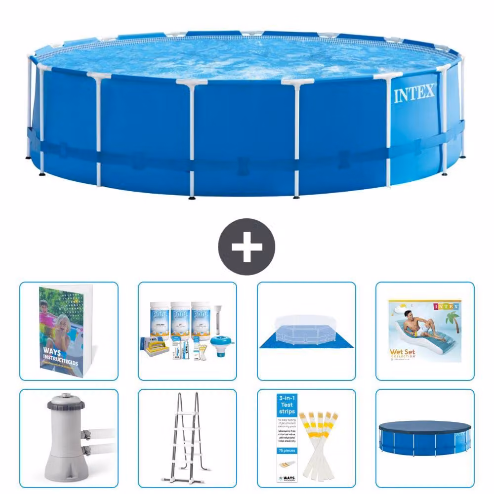 Piscina fuori terra a struttura - 457x122 cm - 7 pezzi - Modello S683