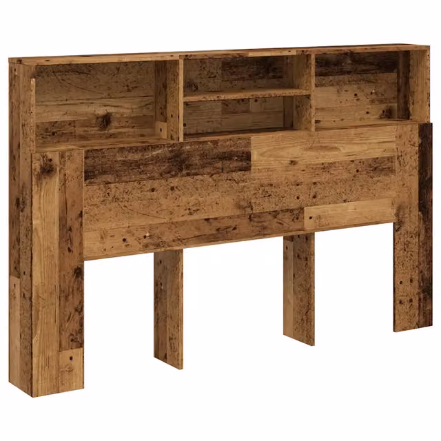 Armadio testata letto libreria salva-spazio 160 x 19 x 103,5 cm in legno multistrato legno vecchio 02_0050958