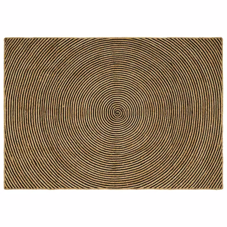 Tappeto da area moderno in juta vidaXL nero L: 160 cm, P: 230 cm