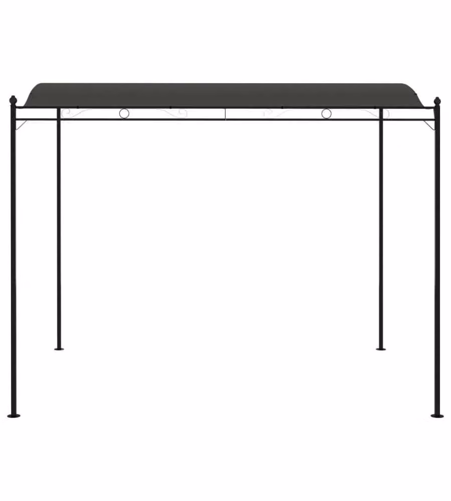 Tendalino Parasole vidaXL in Poliestere e Acciaio, Colore Antracite, L: 300 cm, P: 255 cm, H: 240 cm – 2